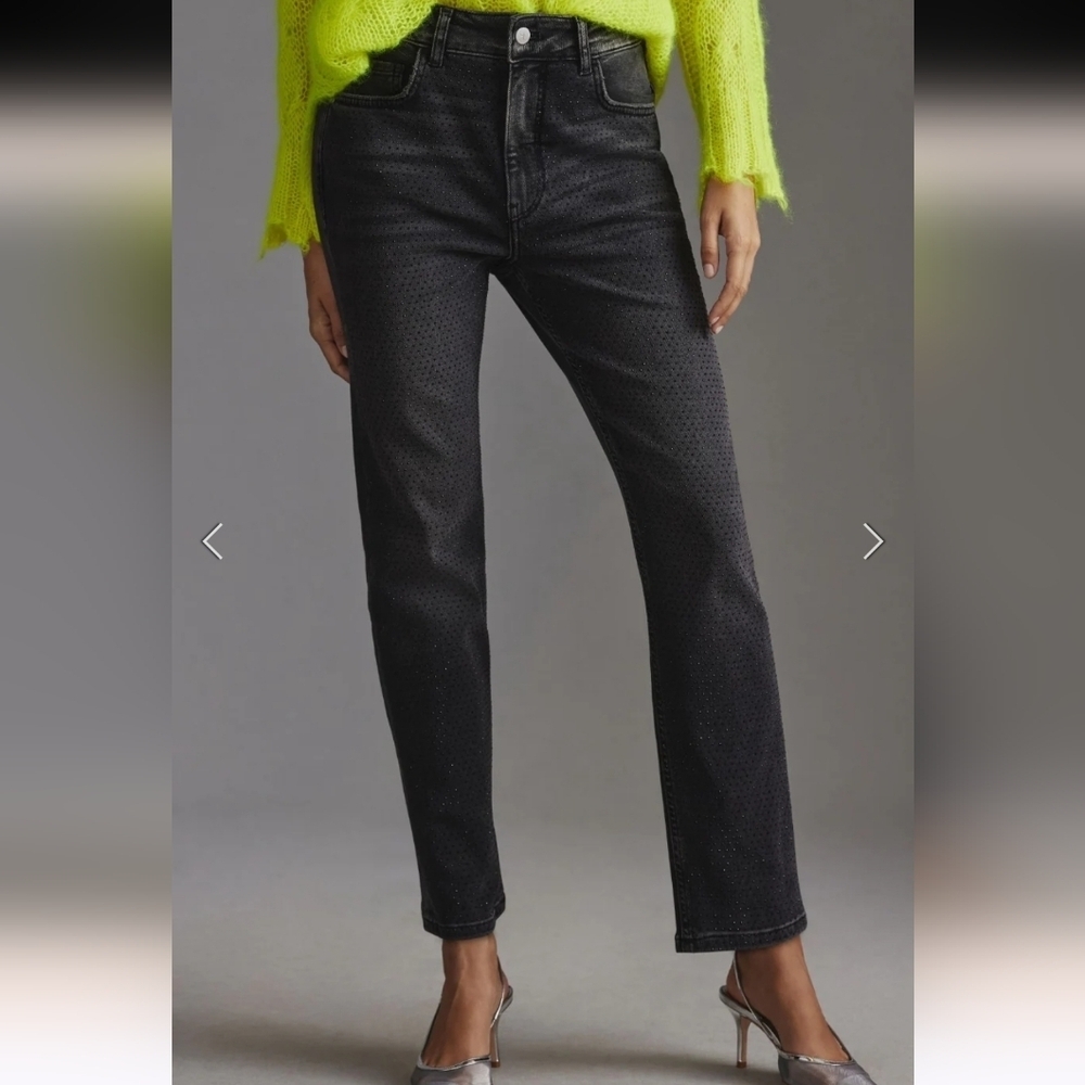 NWT Anthropologie Pilcro Gem High rise straight jeans size 24 tall!